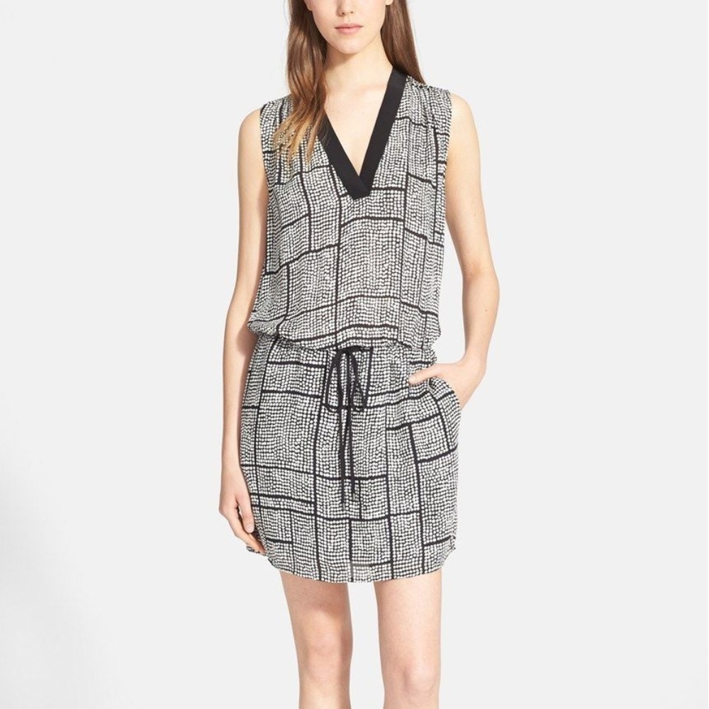 NEW Vince Dot Print Waist Dress